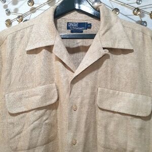 Polo Ralph Lauren Vintage Raw Silk Shirt EUC